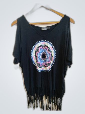 Rainbow Fringed Top