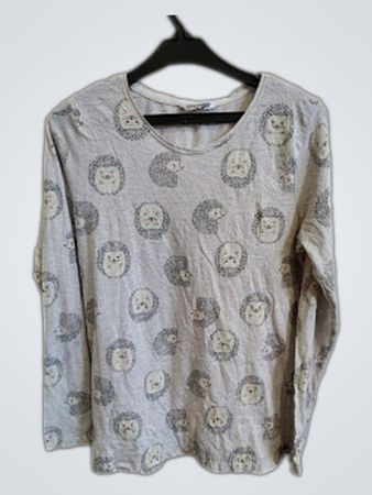 PEP&CO Long-Sleeve Hedgehog Graphic Top