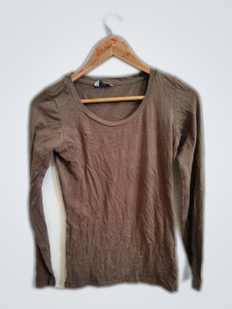 Pull&Bear Long Sleeve Brown Shirt