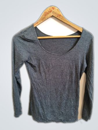 Gray Long Sleeve Top