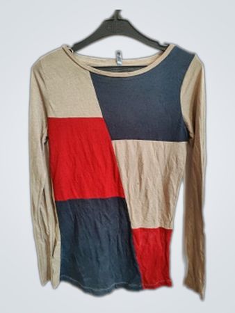 Long Sleeve Color Block Shirt