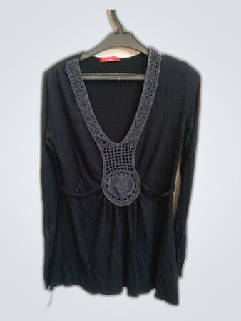 Esprit Black Long-Sleeve V-Neck Top
