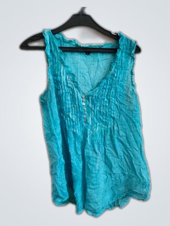 Natura Turquoise Sleeveless Top