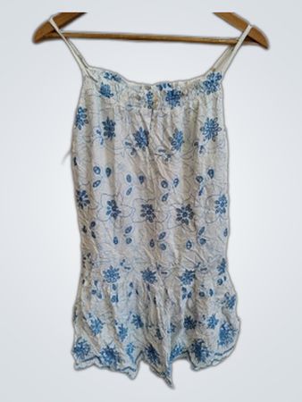 White Floral Camisole Top