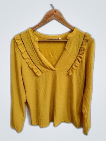 NAF NAF Yellow Blouse