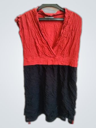 Red and Black Sleeveless Dress