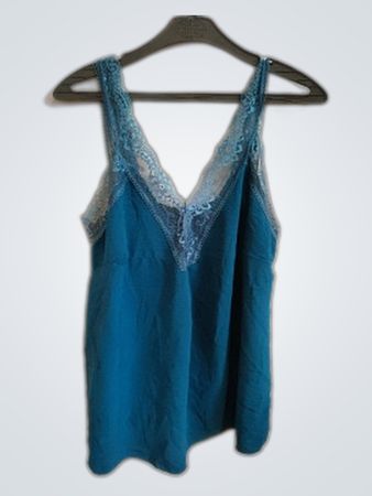 Blue Lace Trim Camisole