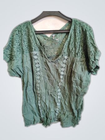 Blancheporte Green Lace Top