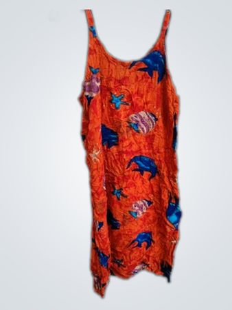 Orange Floral Dress