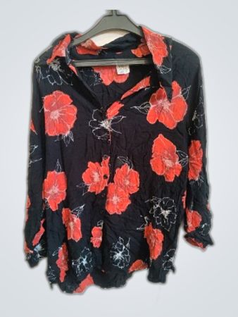 Black Floral Blouse