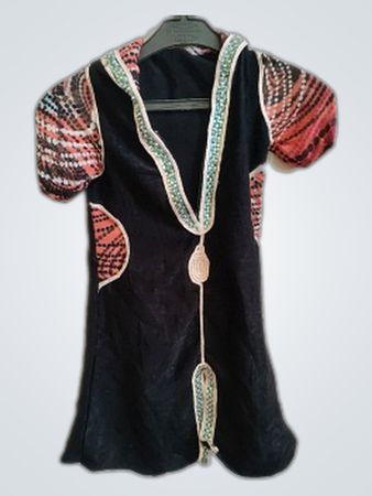 Black and Pink Patterned Tunic