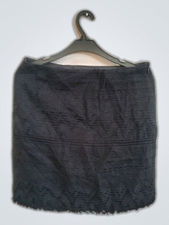Camaïeu Black Fringed Mini Skirt