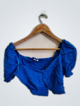 Blue Off-The-Shoulder Top