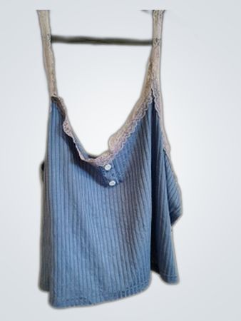 Blue Lace Trim Camisole