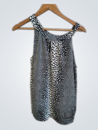 Camater Black and White Polka Dot Top