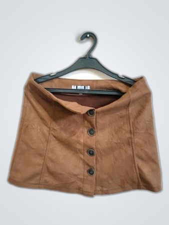 Brown Suede Skirt