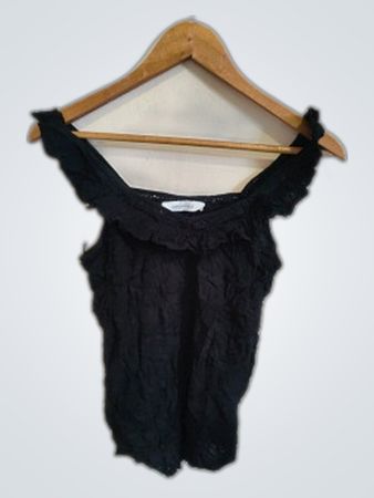 Black Off-The-Shoulder Lace Top