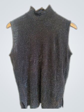 Gray Sleeveless Knit Top