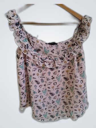 Jennyfer Pink Floral Top