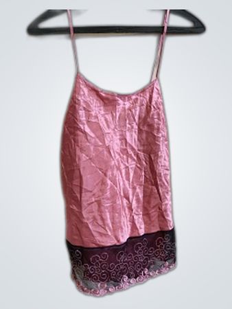 Pink Satin Camisole