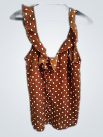 Brown Polka Dot Top