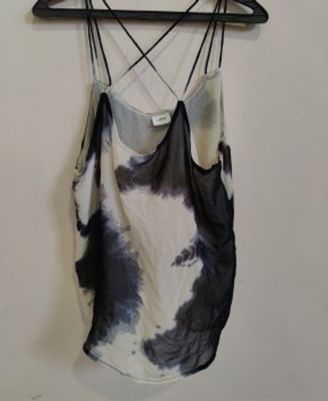 JDY Black and White Tie-Dye Top