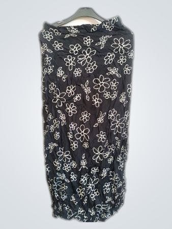 Pinkie Black Floral Skirt