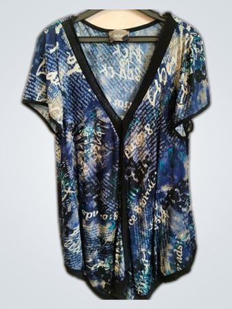 ikebana blue shirt