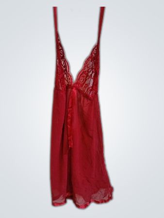 Red Lace Trim Chemise