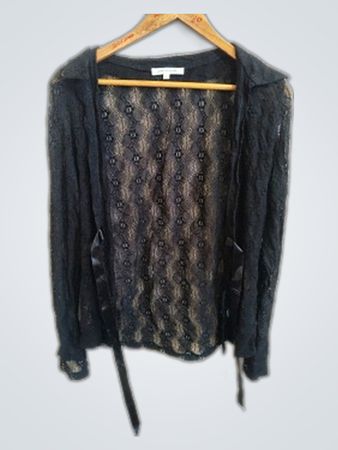 Jacqueline Riu Black Lace Cardigan