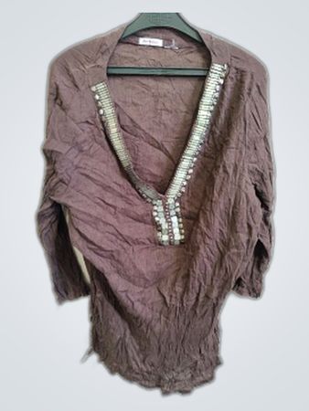 Brown Long-Sleeve Top