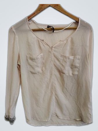 Kiabi Sheer Long Sleeve Blouse