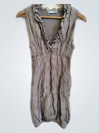 Gray Ruched Dress