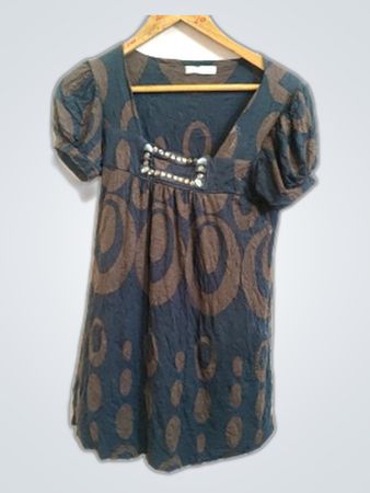 Romed Blue and Brown Dress