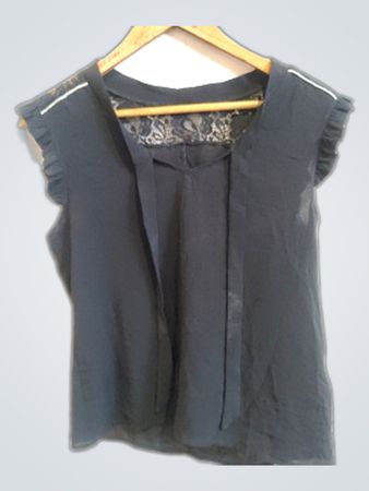 Black Lace Trim Top