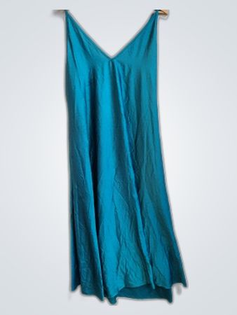 Teal V-Neck Dress