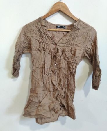 Brown Crinkled Top