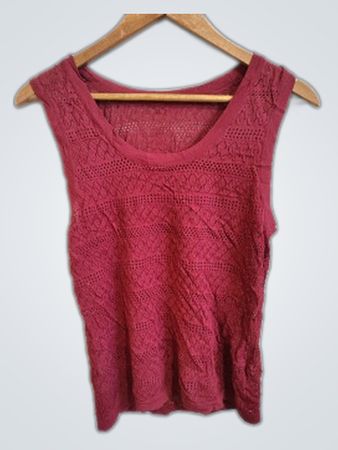 Red Knit Top