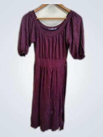 Purple Short Sleeve Dress