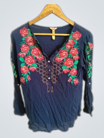 Fusion Floral Embroidered Blouse