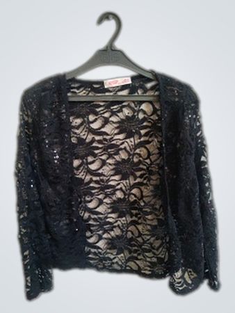 Krisp Black Lace Cardigan