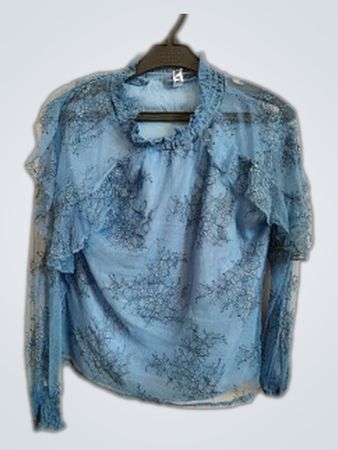 Dyla Blue Lace Blouse