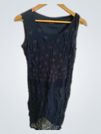 Batiste Navy Blue Lace Dress