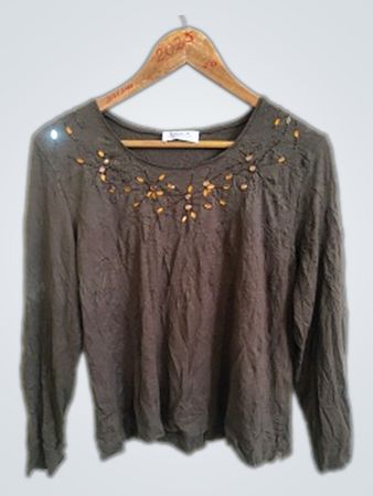 BEKA Long Sleeve Gray Blouse