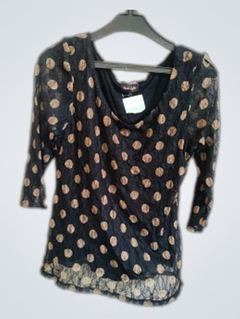 St Helena Black Polka Dot Blouse