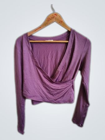 Orsay Purple Wrap Top