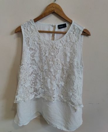 Janina White Lace Top