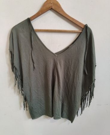 Green Fringed Top