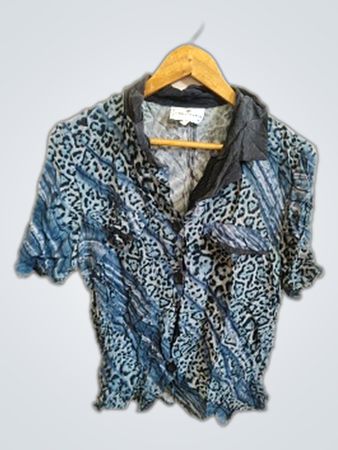 Blue Patterned Blouse