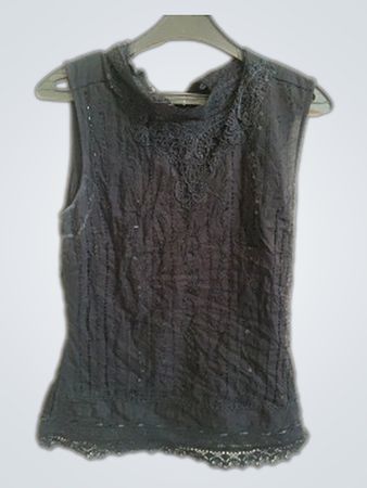 Black Lace Sleeveless Top